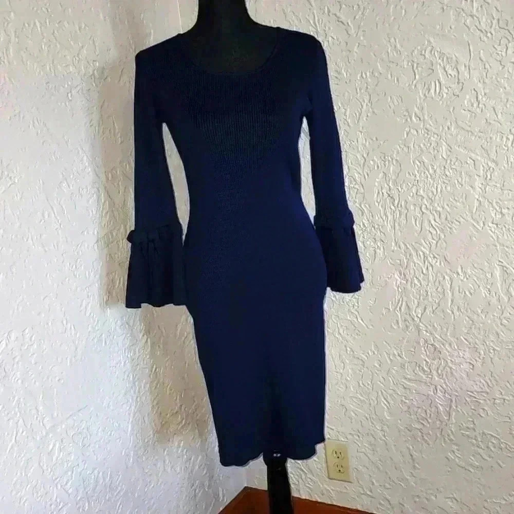 NINA LEONARD LONG SLEEVE DRESS